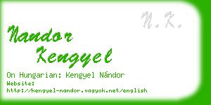 nandor kengyel business card