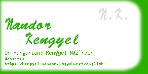 nandor kengyel business card